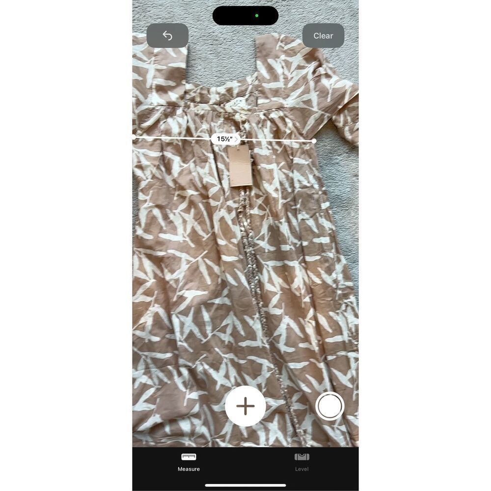 Beige Floral Midi Dress with Tie Sleeves - Picture 6 of 10